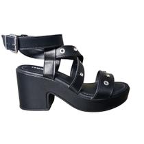 Sandalia Salto Bloco Meia Pata Moleca Dulce Maria Tiras X Tachinhas 5549.106