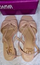 Sandalia salto feminina mestico light peach jamar