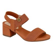Sandália Salto Feminina Modare Camel Ortopédica Conforto