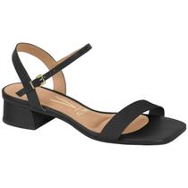 Sandália Salto Feminino Vizzano 6454.111 Pelica Preto