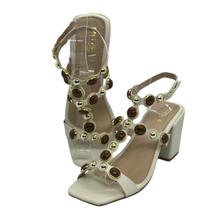 Sandalia Salto Gemina Miss Shoes Cor:Branco OffTamanho:34 Sandalia Salto Gemina Miss Shoes Cor:Branco OffTamanho:34