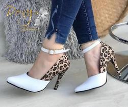 Sandália Salto Griff, Dupla Face, animal print, Original Lançamento !