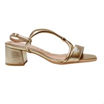 Sandalia salto grosso feminino metalizado piccadilly 588117