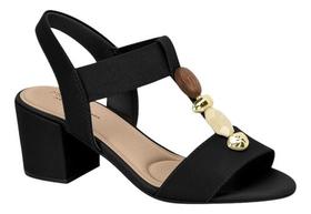 Sandalia Salto Medio Bloco Pedras Confort Feminina Modare 7109.465