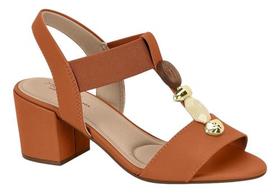 Sandalia Salto Medio Bloco Pedras Confort Feminina Modare 7109.465