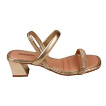 Sandália Salto Médio Feminina Com Strass Mississipi Me452