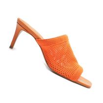 Sandalia salto medio knit mule ribana laranja - schutz - 1004329 38 Sandalia salto medio knit mule ribana laranja - schutz - 1004329 38
