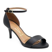 Sandália Salto Médio Social Feminina Vizzano 6276.416 Preta