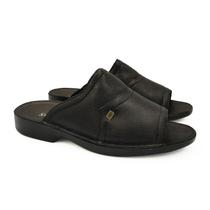 Sandália Samello Satiê Chinelo Masculino Tradicional Preto Couro Legítimo