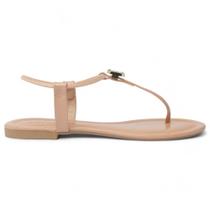 Sandália Sapato da Corte Flat Fio Dental Pedra Calce Fácil