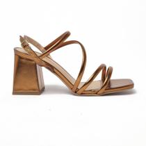 Sandália Sapato da Corte Salto Bloco Tira Fofa