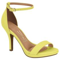 Sandália sapato feminino meia pata salto alto fino Vizzano 6210.655