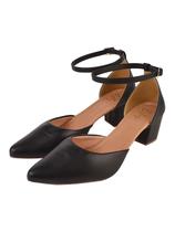 Sandália Scarpin Preto Feminino Social Salto Quadrado Bico Fino Sandália Scarpin Preto Feminino Social Salto Quadrado Bico Fino