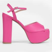 Sandália Shoestock Meia Pata Alta Bico Redondo Feminina