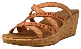 Sandália Skechers Beverlee Tiger Posse Anabela Marrom 38 BR