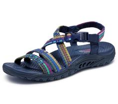 Sandália Skechers Reggae-Sew Me-Boho para mulheres tamanho azul marinho 10 Sandália Skechers Reggae-Sew Me-Boho para mulheres tamanho azul marinho 10