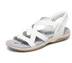 Sandália Skechers Reggae Slim-Stretch Flex Hands Free, branca Sandália Skechers Reggae Slim-Stretch Flex Hands Free, branca