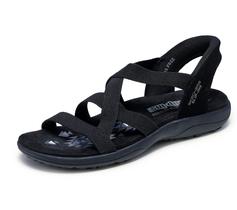 Sandália Skechers Reggae Slim Stretch Flex Preta Feminina Sandália Skechers Reggae Slim Stretch Flex Preta Feminina
