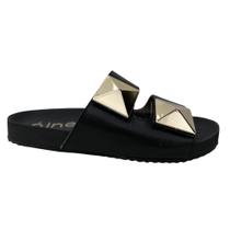 Sandalia Slide Cleopatra - Aine - Preto