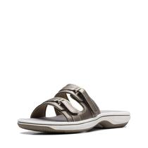 Sandália Slide Feminina Clarks Cloudsteppers Breeze Piper Pewter 9M