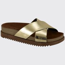 Sandália Slide Feminina Flatform Tiras Cruzadas Moleca 5500.215.30579 - Sandália Slide Feminina Flatform Tiras Cruzadas Moleca 5500.215.30579 -