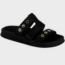 Sandália Slide Feminina Flatform Tiras Cruzadas Moleca 5556.103.9569 - Sandália Slide Feminina Flatform Tiras Cruzadas Moleca 5556.103.9569 -