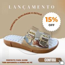 Sandalia Slide Feminino Uniflex para Esporão Confortavel Chinelo Rasteirinha Verão Passeio Anabella Lançamento