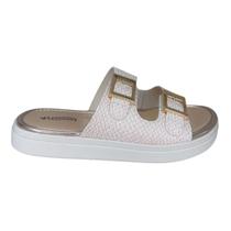 Sandália Slide Flatform de Fivela Feminino Mississipi MB521