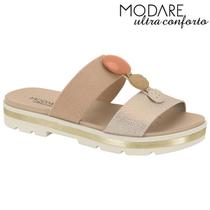 Sandalia Slide Modare Original Feminina Ultraconforto Flat Slide Esporao Fascite Plantar Ortopedica Rasteira Flatform Casual