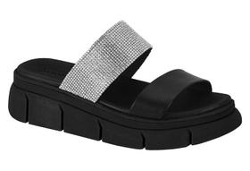 Sandália Slide Moleca Papete Flatform Plataforma Strass