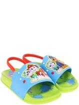 Sandália Slide Paw Patrol para crianças pequenas azul/verde tamanho 7/8