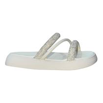 Sandália Slide Rasteira Com Tiras Brilhantes Infantil Menina Molekinha 2358.100 Branco Sandália Slide Rasteira Com Tiras Brilhantes Infantil Menina Molekinha 2358.100 Branco