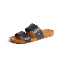 Sandália Slide REEF Cushion Vista feminina preta/natural tamanho 5