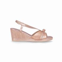 Sandália Slingback Alice Anabela Ouro Rosado