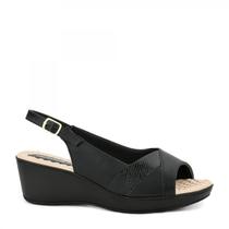 Sandália Slingback Salto Anabela Conforto Piccadilly Feminina