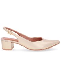 Sandalia slingback usaflex em couro ref ud24004 feminino