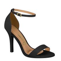 Sandália Social Feminino Casual Vizzano Salto Alto 6249.452 - Preto Pelica - 36