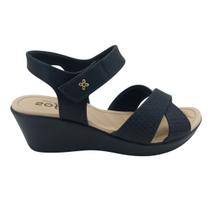 Sandália Softli Anabela Laise Lux 10167 - Feminino Sandália Softli Anabela Laise Lux 10167 - Feminino