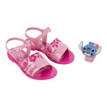 Sandália Stitch Time Kit + Relogio Disney Grendene Kids 23248 Meninas Infantil