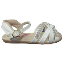 Sandália Strass Molekinha Infantil Feminina 211426113488 - Branco