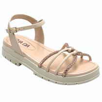 Sandália Sua Cia Flatform Com Strass Feminina 8362-15676