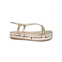 Sandalia Sua Cia Flatform Papete 8255.15090 Light Gold