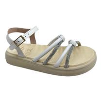 Sandalia Sua Sia 9158.51777 Flat Flatform Briilhosa Menina Papete