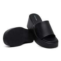 Sandália Tamanco Feminino Preto Sola Plataforma