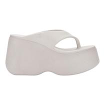 Sandália Tamanco Melissa Free Thong Wedge Feminino Bege Sandália Tamanco Melissa Free Thong Wedge Feminino Bege