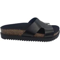 Sandália Tamanco Papete Tratorada Conforto Casual Moleca 5500100