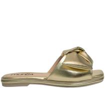 Sandália Tamanco Rasteira Sola Bico Quadrado Confortável Macio Munita