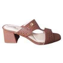 Sandalia Tamanco Salto Bloco Tira Vazada Conforto Modare Lancamento 7172.126