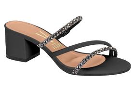 Sandália Tamanco Vizzano Salto Bloco Strass Confort 62911158 Sandália Tamanco Vizzano Salto Bloco Strass Confort 62911158