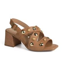 Sandália Tanara De Salto Bloco Caramelo T9162 0002 Camelo - CAMELO Sandália Tanara De Salto Bloco Caramelo T9162 0002 Camelo - CAMELO